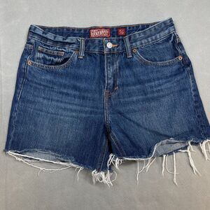 Lucky Brand Dark Blue Denim Cutoff Jean Shorts